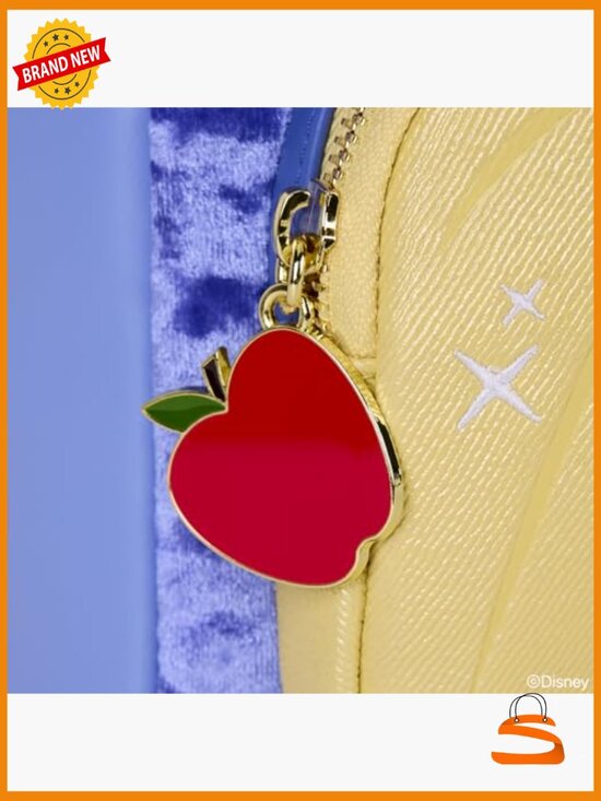 Disney Snow White Cosplay Mini Backpack - Faux Leather, Adjustable Straps,
